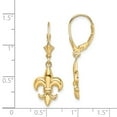 thumbnail image 3 of FJC Finejewelers 14k Yellow Gold Small Fleur-de-lis Leverback Earrings, 3 of 3