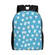 thumbnail image 1 of Disketp Healthy And Ill White Teeth Mochila Unisex de Apertura Lateral Completa, Mochila para Laptop para Escuela, Trabajo y Viajes, 1 of 8