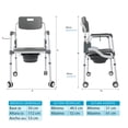 thumbnail image 4 of Silla Baño Premium Discapacitadoss Ducha Aluminio 3 en 1 Nanofort Adulto Ruedas Asiento 3 en 1, 4 of 8