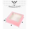 Auto-Pop Up Pink Bakery Boxes 50 Packs Pastry Box 8X8X2.5 Inch Pie ...