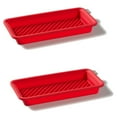 thumbnail image 1 of Starfrit - Set of 2 Soft Silicone Baking Dishes, Dishwasher Safe, Red, 1 of 8