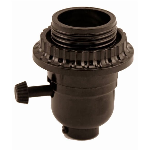 Atron Electro Industries Turn Knob Socket with Screw Ring - Black