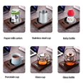 thumbnail image 5 of Calentador de tazas de 100 °C, calentador de tazas, tetera, posavasos de 200 W, calentador de tazas de 5 velocidades, minicocina de inducción, almohadilla térmica de 220 V, apagado automático, veta, 5 of 5