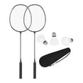 thumbnail image 1 of Youkk Sports Badminton Racket Lightweight with Rackets Bag for Outdoor Lawn Indoor black, 1 of 6