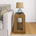 thumbnail image 2 of Plank+Beam Modern Collection Indoor Contemporary Storage Wood Rectangle End Table, Pecan Wirebrush, 2 of 8