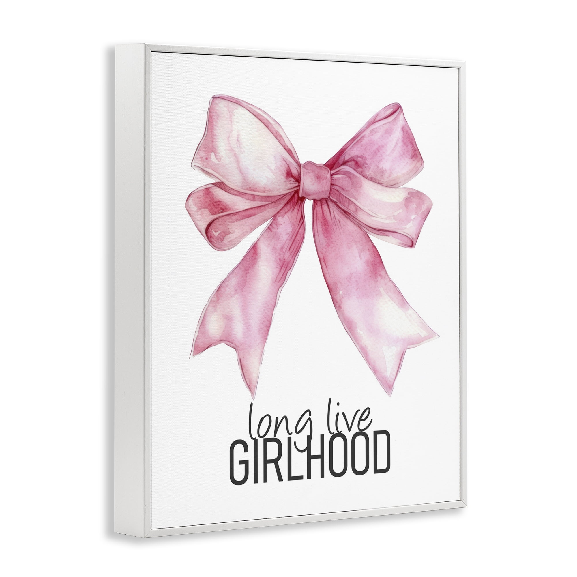 Long Live Girlhood White Framed Giclee Art, design by Kim Allen