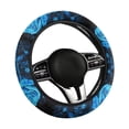 thumbnail image 6 of Uorisanigo Rose Car Steering Wheel Protector Blue Steering Wheel Cover for Women Flannel Car Steering Wheel Cover with Elastic Edge Soft 15 Inch Car Wheel Cover Novelty Car Decor Gift for Wife, 6 of 8
