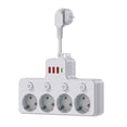thumbnail image 1 of Wall Socket Extender with USB Charging Ports Individual Control Switches Surge Protector Fast Charging USB A Type C for Home Office, 1 of 7