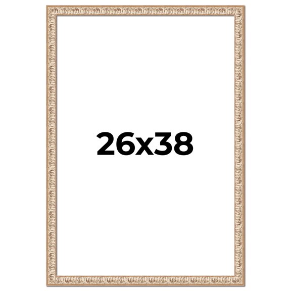 26x38 Frame White Real Wood Picture Frame Width 1.5 inches | Interior Frame Depth 0.5 inches |