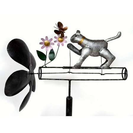 UPC 804414020773 product image for Gift Essentials Gray Cat Whirligig | upcitemdb.com