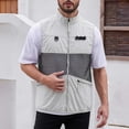 thumbnail image 2 of Men's Mesh Breathable Fishing Vest, Multi Pockets Photography Travel Hiking Waistcoat Full Zip Sleeveless Jacket for Adults Big and Tall Size M-3XL Gray, 2 of 5