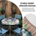 thumbnail image 5 of Purple Lavender Fitted Tablecloth with Elastic Edged, Round Table Cloth for Dining Table, Spring Floral Daisy Butterfly Leaves Gray Waterproof Oil Proof Table Cover for Indoor Outdoor 36"-44", 5 of 8
