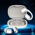 thumbnail image 4 of Open-Ear Bluetooth Bone Conduction Sport Headphones, Sweat Resistant Wireless Earphones for Workouts and Running with Premium Deep Base - Built-in Mic, with Hair Band,White, 4 of 8
