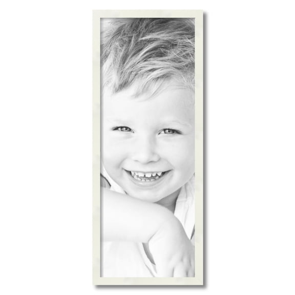 ArtToFrames 12x32" White Picture Frame, White Wood Poster Frame, with Regular Acrylic and 2 (FBPL-5140)