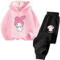 thumbnail image 2 of Sudadera con capucha y estampado de dibujos animados de Sanrio Melody para niñas, primavera y otoño de 2024, 2 of 5