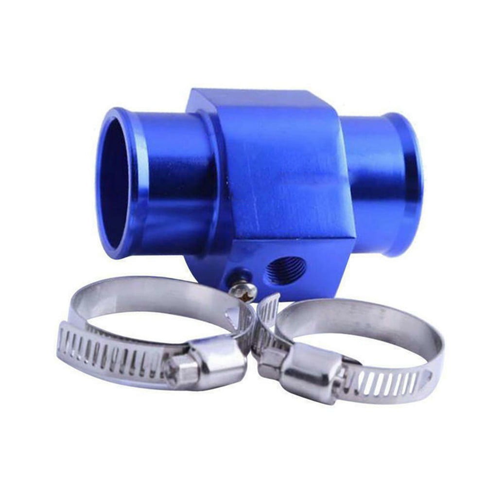 38mm Water Temperature Joint Pipe Sensor Gauge Radiator Hose Adapter Kit Blue