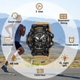thumbnail image 3 of SKMEI Men's Watches Sports Outdoor Waterproof Military Wrist Watch Date Multi Function Tactics LED Alarm Stopwatch, 3 of 6