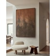 thumbnail image 2 of Wabi-Sabi Abstract Wall Art Large Brown Minimalist Painting Brown Wall Art Brown Texture Painting Brown Black Abstract Painting, 2 of 9