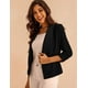 thumbnail image 3 of Blazer GoMee para mujer, manga 3/4, corta, negra, talla S, 3 of 5