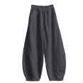 thumbnail image 4 of XAOFW Plus Size Wide Leg Pants For Women Loose Fit Elastic Waist Casual Harem Trousers Everyday Comfort Palazzo Pants For Women Stylish Bottoms XXXL, 4 of 4