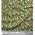 thumbnail image 1 of Soimoi Georgette Viscose Fabric Heart & Lighter Men Printed Craft Fabric by The Yard 42 Inch Wide, 1 of 3