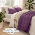 thumbnail image 3 of Bare Home Quilt Set - 2 Piece - Diamond Stitched Bedspread Coverlet - Twin/Twin XL, Plum, 3 of 8
