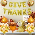 thumbnail image 4 of Ovzne Thanksgiving Balloons Set - Squirrel Pinecone Maple Leaf Themed Decor For Holiday Parties, 4 of 6