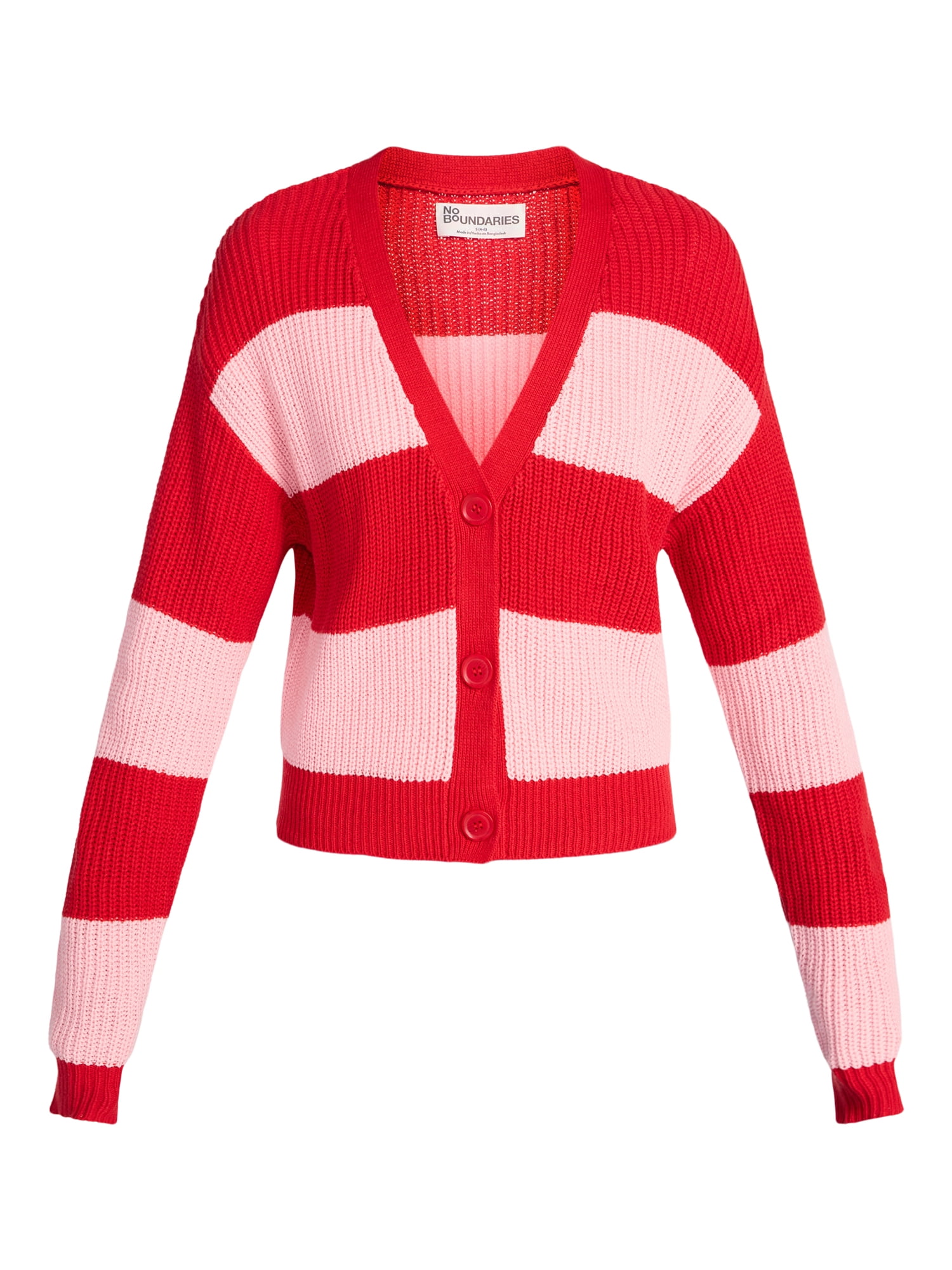 No Boundaries Cropped Knit Cardigan, Women's XXS-XXL