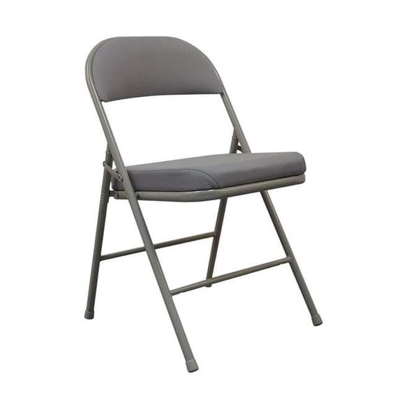 Manufacturer Varies Padded Folding Chair,Gray/Beige,300 lb. 13V426