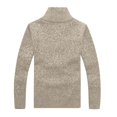 thumbnail image 5 of Men's Casual Full Zip Thick Knitted Cardigan Sweaters with Pockets, 5 of 8
