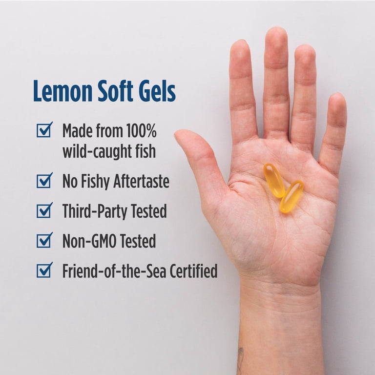 Nordic Naturals, Omega-3 Softgels, 690 mg, Lemon, 180 Ct - Walmart.com