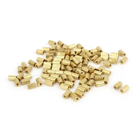 

100Pcs M2x5mm Hollow Pillar Column Ferrule Cylinder Brass Standoff Spacer