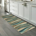 thumbnail image 2 of Mainstays Geometric Blue Brown Waves Indoor Hallway Runner Rug, 2'x6', 2 of 6