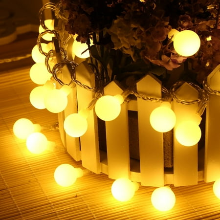 Qedertek Battery Ed Dimmable Globe String Lights 17 4 Ft 50 Led Decorative Christmas For Home Garden Patio Lawn Party And Holiday