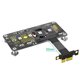 thumbnail image 3 of 3 in 1 M.2( NGFF) NVME M-key SSD to PCIE 1X Extension Cable(5cm), 3 of 5