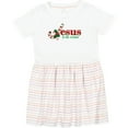 thumbnail image 3 of Inktastic Candy Cane Jesus Girls Toddler Dress, 3 of 5