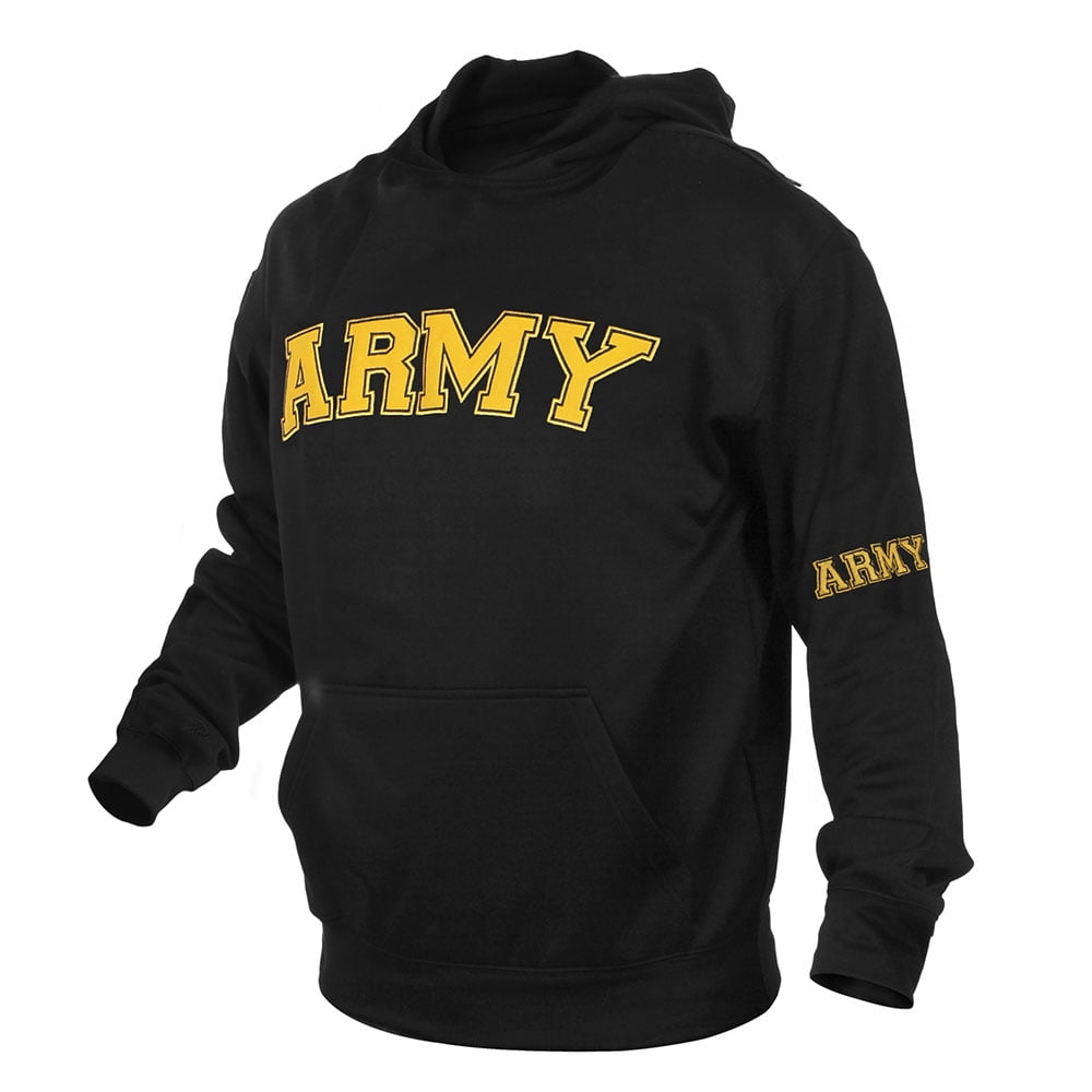 Army Pullover Embroidered Sweatshirt, Black Hoodie, XL Walmart.com