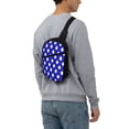 thumbnail image 7 of Lsque Blue And White Polka Dot Pattern Chest Package – Foldable Waterproof Chest Bag with Adjustable Shoulder Strap, Double Zipper Compartments & D-Buckle Design, 7 of 7