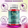 thumbnail image 2 of Keto Rain Keto + ACV 1000mg Gummies Sugar Free Vitamin B12 Vitamin B6 Gut Health Support Keto Brain (60 Gummies), 2 of 8