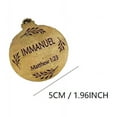 thumbnail image 2 of Nativity Ornaments Set of 24 Engraved Wooden Ornaments with Religious Names and Verses A One Size, 2 of 4