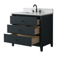 thumbnail image 3 of Vanity Art 36" Bathroom Vanity with Sink and Engineered Marble Top, Freestanding Storage Cabinet with 3 Drawers, 3 of 8
