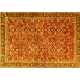thumbnail image 1 of Ahgly Company Machine Washable Indoor Rectangle Persian Yellow Traditional Area Rugs, 2' x 4', 1 of 4