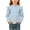 Light Blue, variant on WDWYY Little Girls Cotton Long Sleeve Top Loose Fit Casual Crew Neck Ruffle Shoulder Soft T Shirt Light Blue 4-5 Years