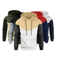 thumbnail image 3 of Bobasndm Men's Color Block Casual Long Sleeve Hoodie Sweatshirt with Pocket, 3 of 9