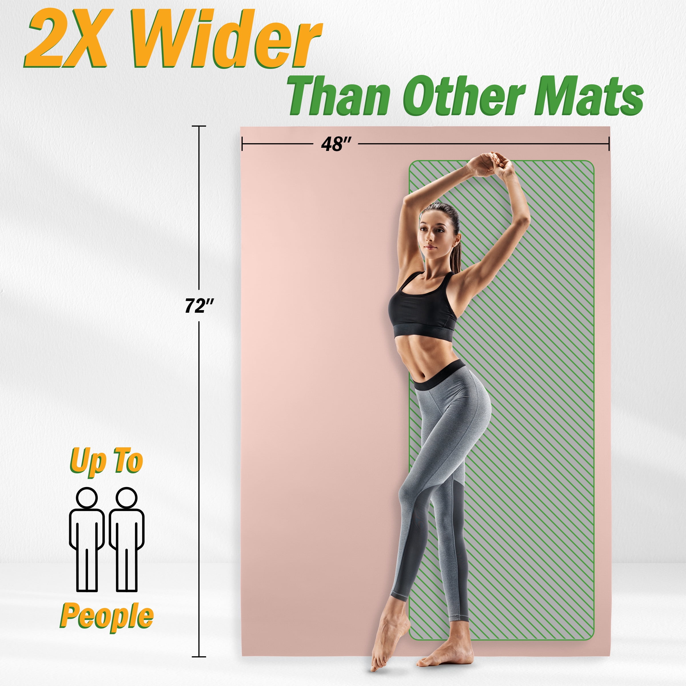 6 x 4 Large Yoga Mat - Pink