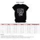 thumbnail image 4 of Camiseta informal de manga corta con estampado de letras blancas para mujer - Top de verano extragrande negro XL, 4 of 4