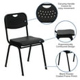 thumbnail image 5 of Flash Furniture HERCULES Series 880 lb. Capacity Black Plastic Stack Chair with Open Back and Black Frame, 5 of 12
