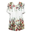 thumbnail image 4 of USSUMA Womens Summer Tops Loose Flowy T-Shirts for Women Trendy Floral Print Womens Blouses and Tops Dressy Short Sleeve Round Neck Tunic Plus Size Shirts for Women, 4 of 4