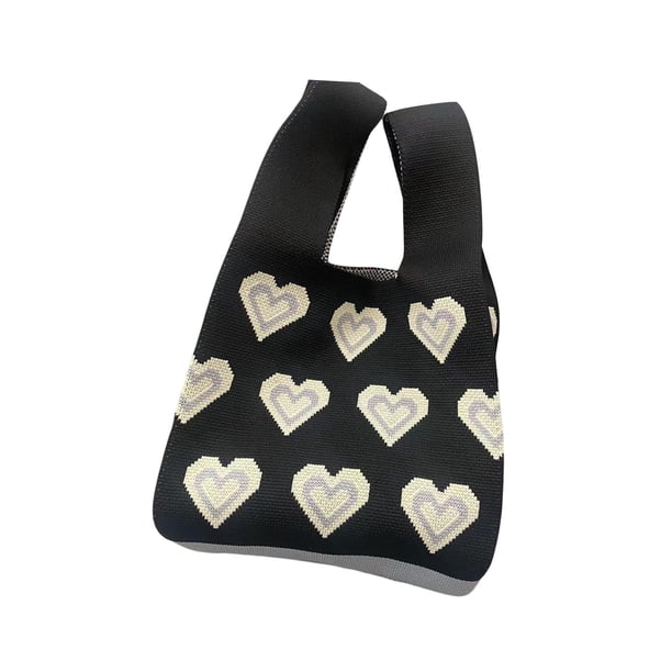Bolso de hombro para mujer, estilo bohemio, informal, para compras Negro