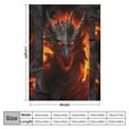 thumbnail image 4 of ARISTURING Fire Dragon Blanket, Dragon Gifts for Women Men Cozy Fuzzy Soft Throw Blanket for Couch Bed Sofa Travel Lightweight Plush Flannel Blankets and Throws Twin Size, 4 of 6